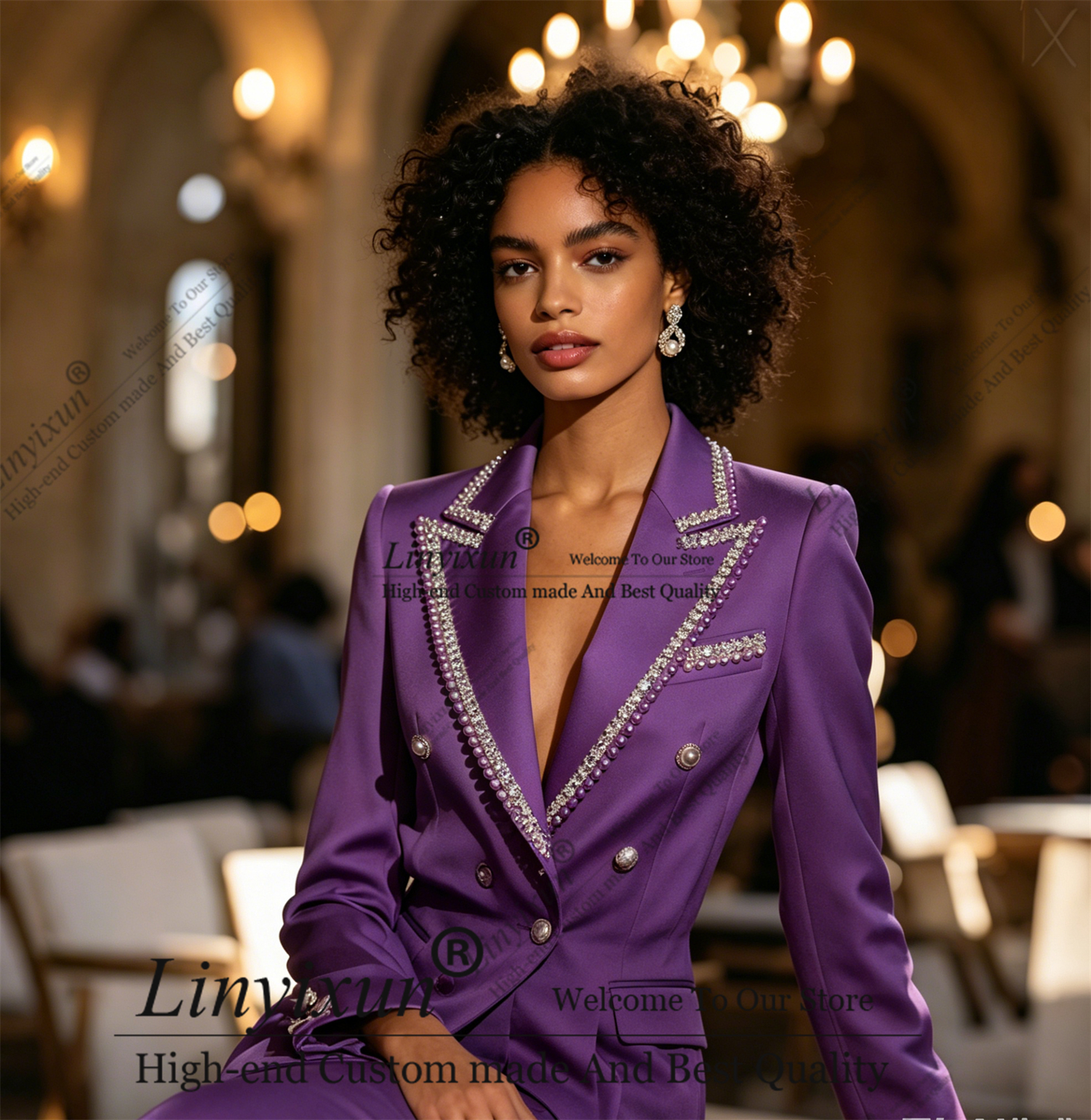 Exquisite Rhinestones Women's  - Women'S Fashion Jersey 리뷰 및 가격