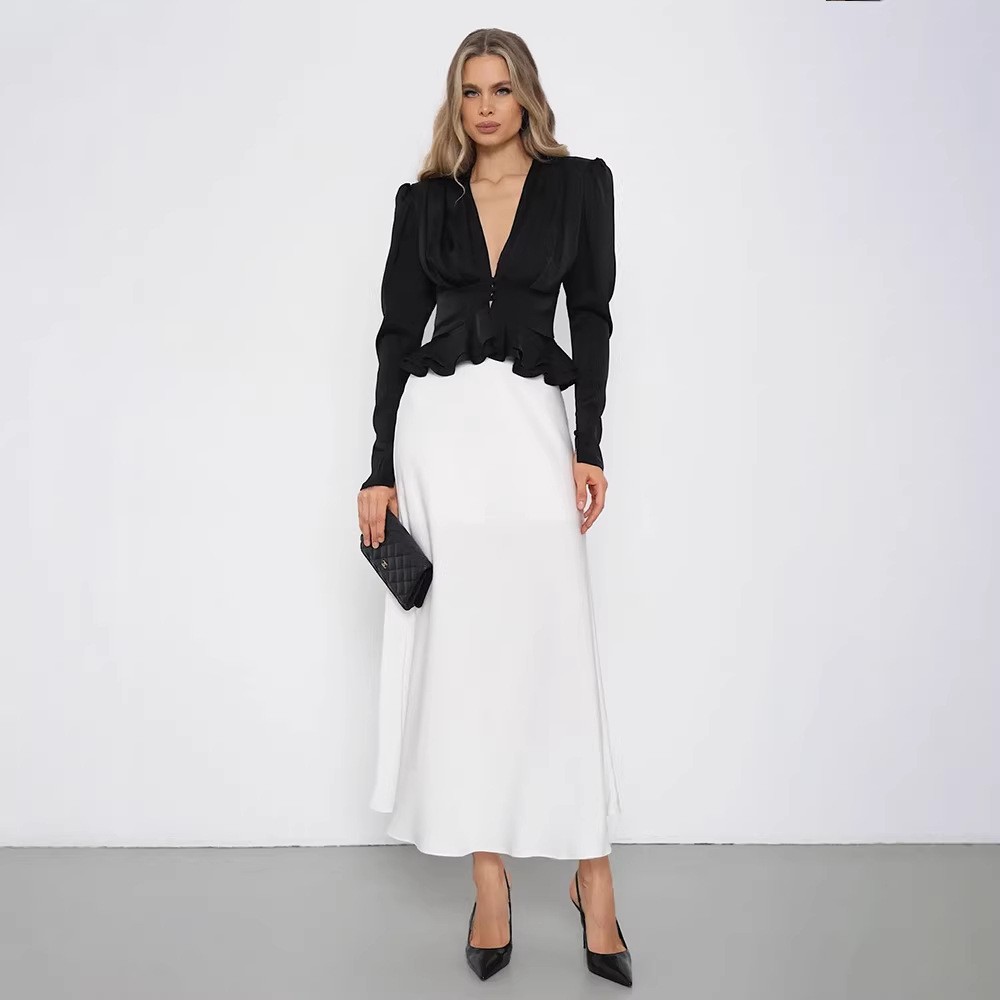 Women Blouse V Neck Long Sleev - Wrap Blouse Chiffon 리뷰 및 가격