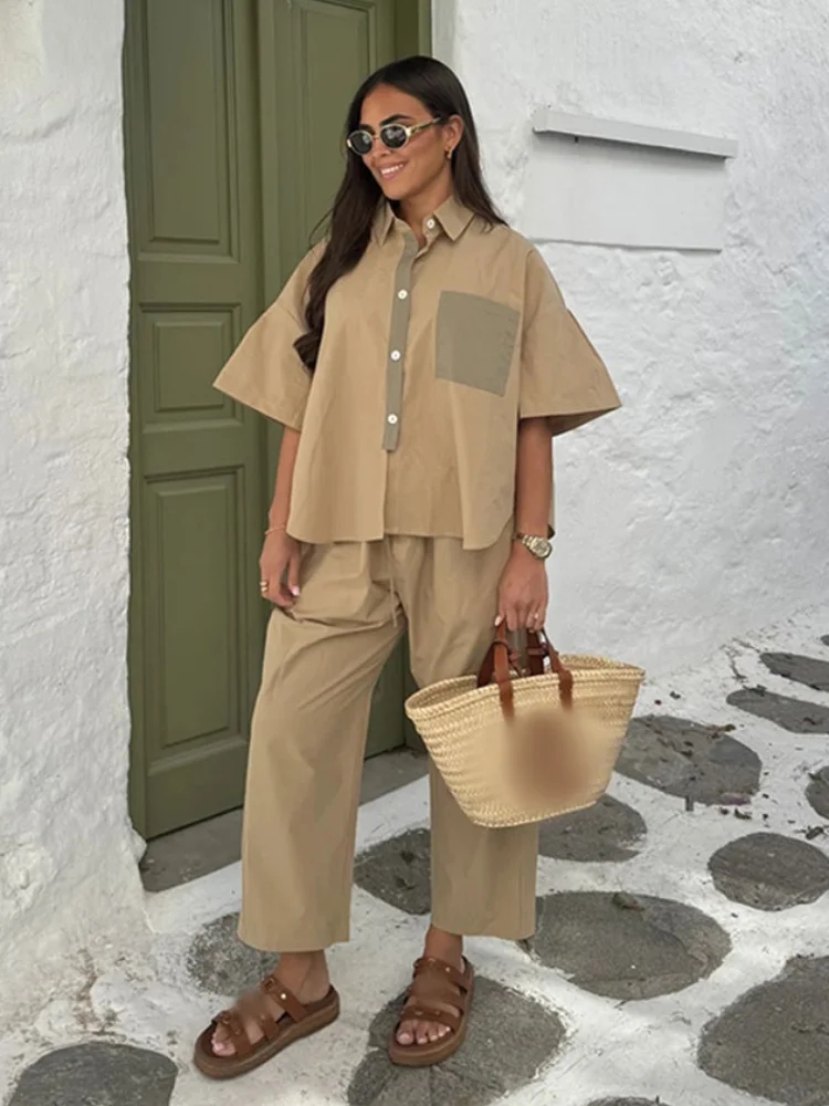 Women Elegant Lapel Pants 2 Pi - Wide Leg Palazzo Pants 리뷰 및 가격
