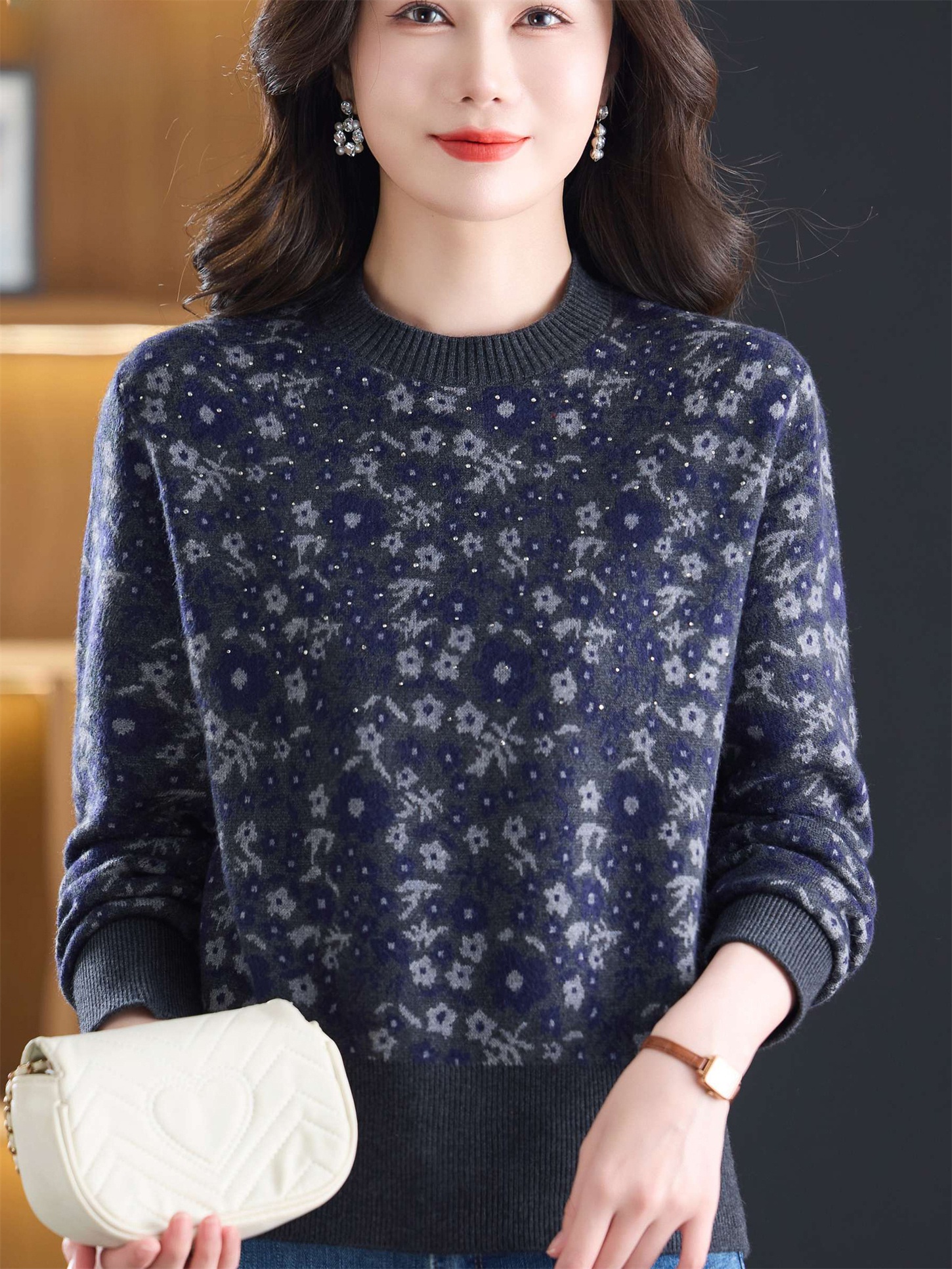 Fashionable round Neck Embroid - Women Fashion Over 60 리뷰 및 가격