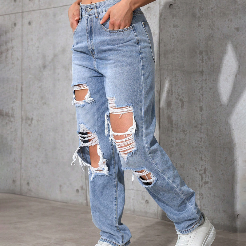 Women's Distressed Straight Le - Mom Jeans Women 리뷰 및 가격