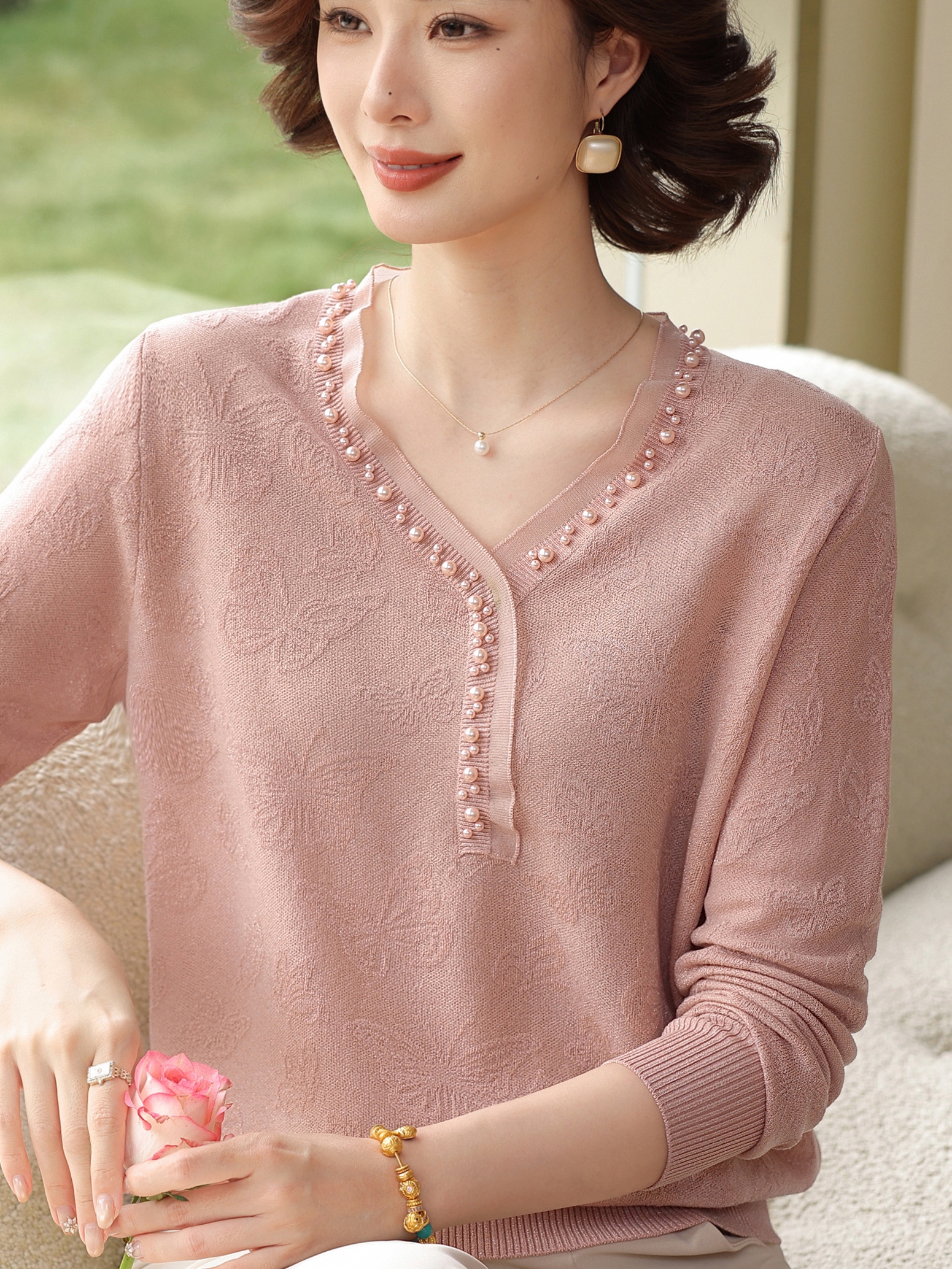 Spring Autumn New Style Knitte - Women Fashion Over 60 리뷰 및 가격