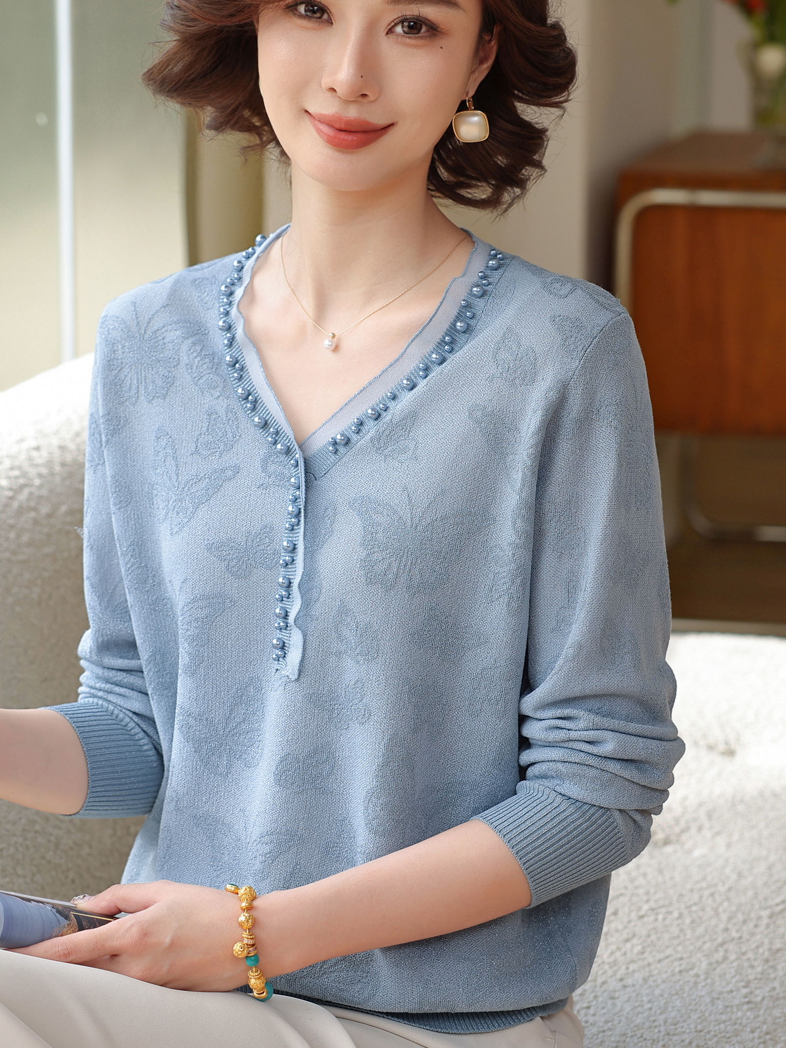 Spring Autumn New Style Knitte - Women Fashion Over 60 리뷰 및 가격