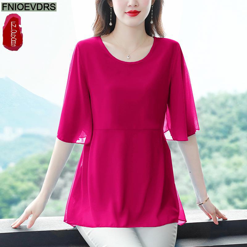 M-4XL Loose Clothes 2023 Women - Wrap Blouse Chiffon 리뷰 및 가격