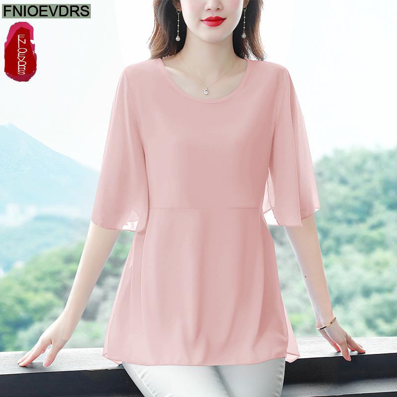 M-4XL Loose Clothes 2023 Women - Wrap Blouse Chiffon 리뷰 및 가격