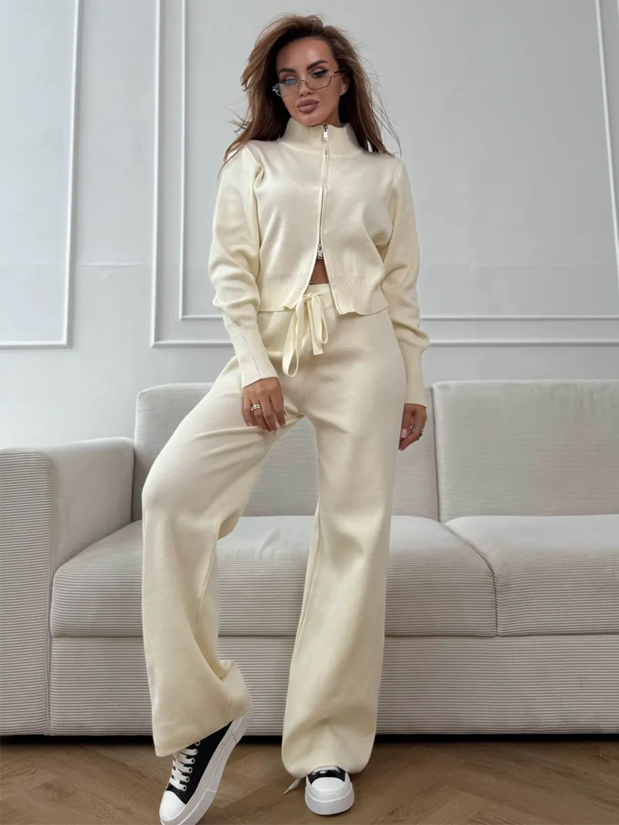 Wolfeel  New Autumn Winter Zip - Wide Leg Palazzo Pants 리뷰 및 가격