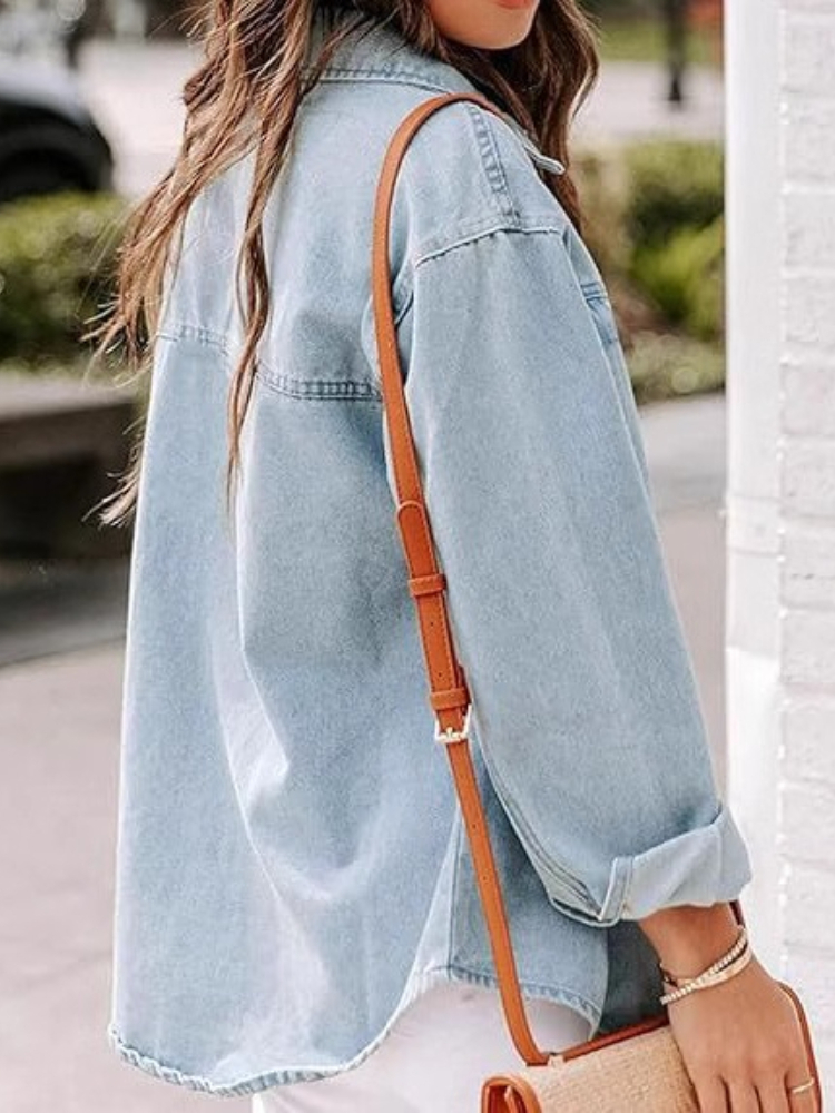 New Washed Loose Long-sleeved  - Women'S Fashion Denim Jacket 리뷰 및 가격
